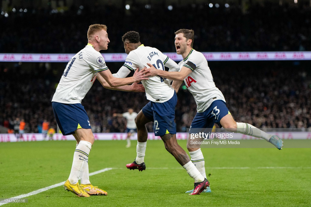 Dejan Kulusevski of Tottenham Hotspur celebrates with teammate News  Photo - Getty Images