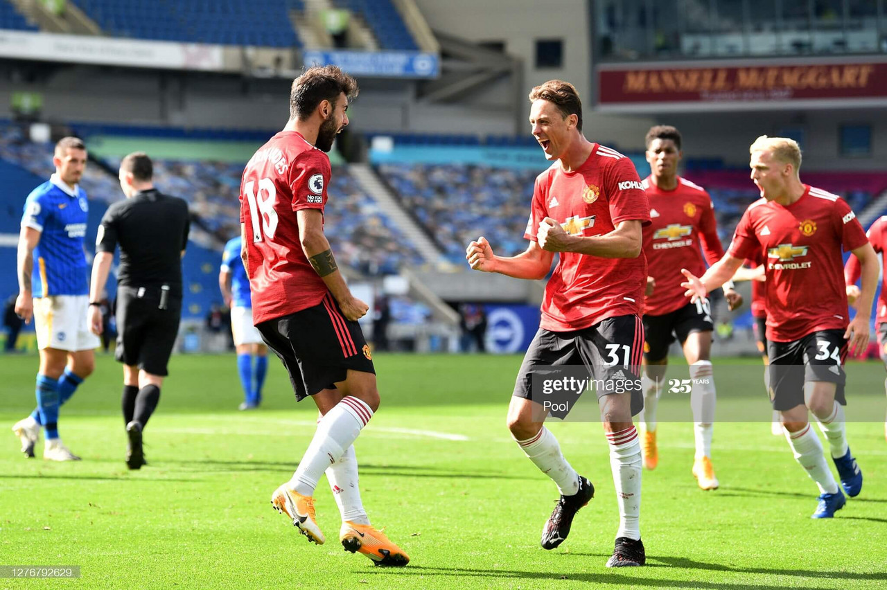 Brighton & Hove Albion 2-3 Manchester United: Fernandes spot on after late drama