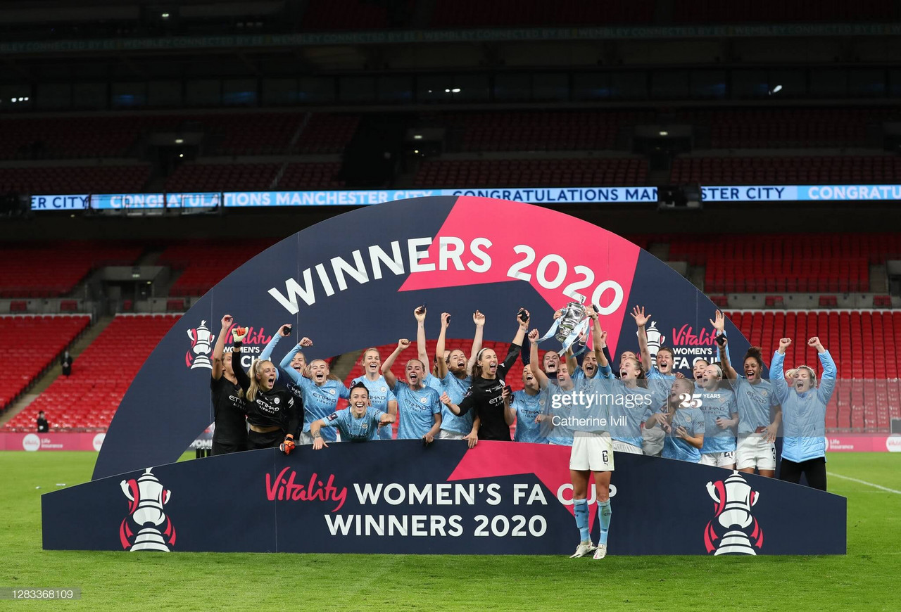 Everton 1-3 Manchester City Women: City lift third FA Cup in four years
