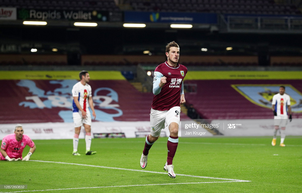 Burnley 1-0 Crystal Palace: Early Wood goal gives Burnley their first win of the season