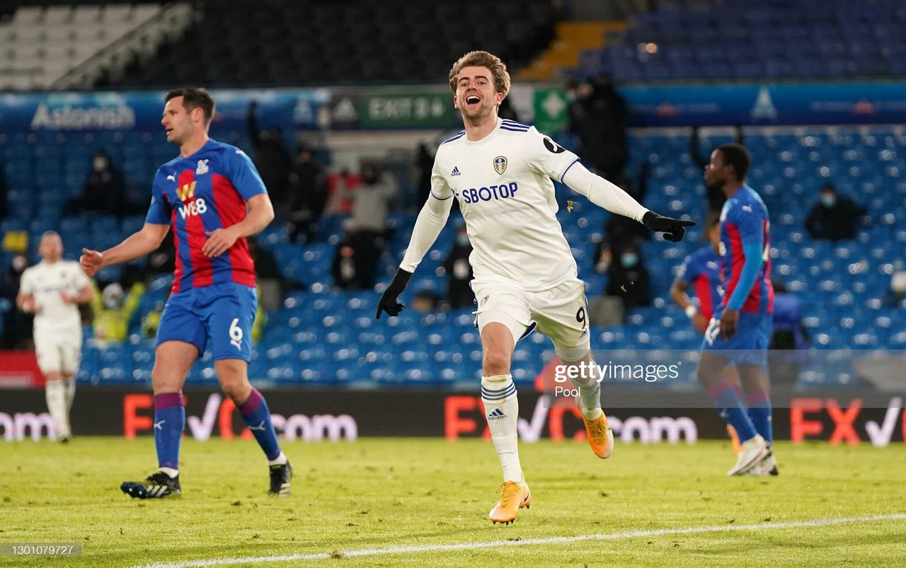 Leeds United 2-0 Crystal Palace: Bamford scores 100th career goal to fire Leeds to top half of the table