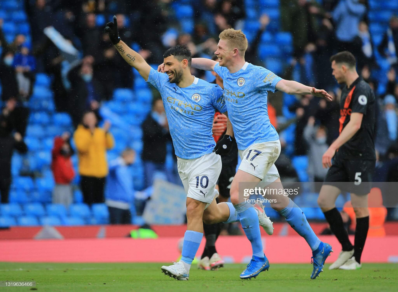 Manchester City 5-0 Everton: Aguero signs off in style as City thrash Everton on final day
