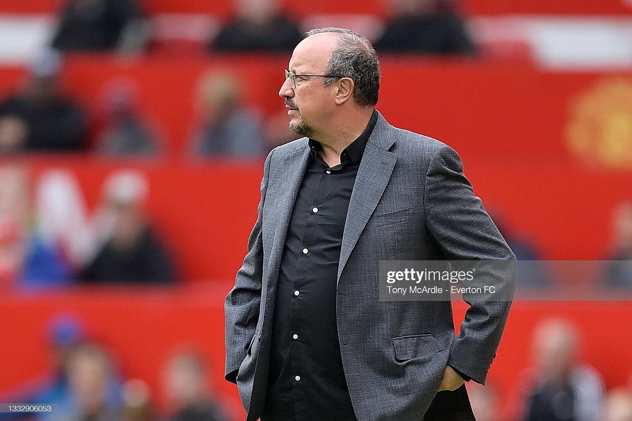 Rafael Benitez prepares to face the mood music at Everton