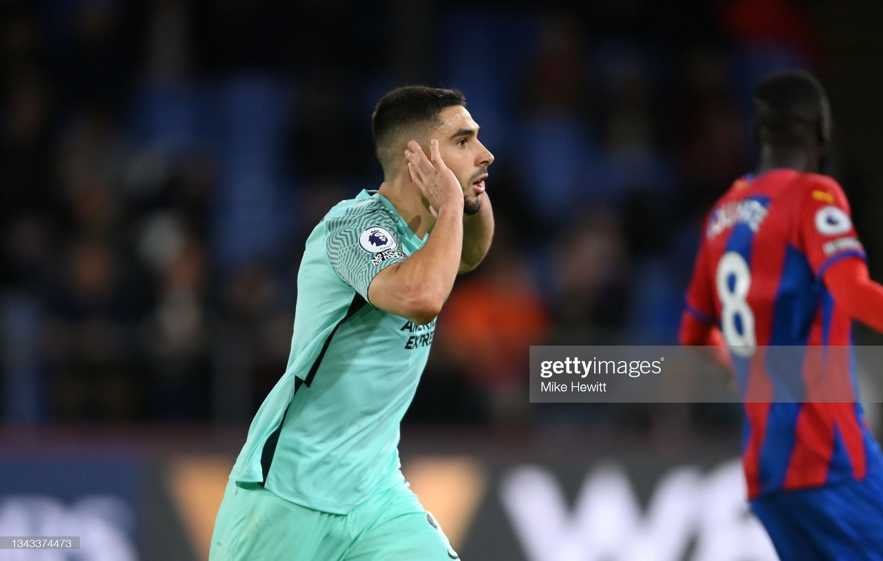 Crystal Palace 1-1 Brighton & Hove Albion: Dramatic Neal Maupay goal halts Crystal Palace celebrations