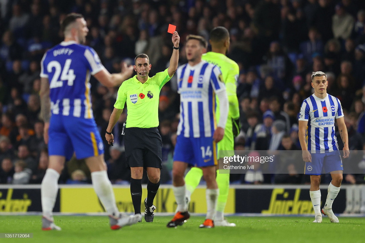 Brighton 1-1 Newcastle: Sanchez sent off as Newcastle scrape a point against Brighton