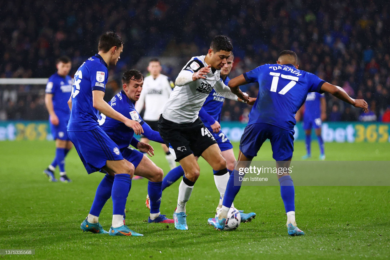 Derby County 0-1 Cardiff City: Hugill goal frustrates Rams