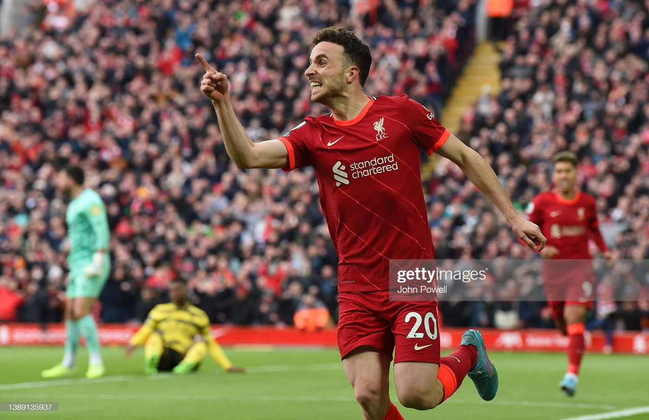 Liverpool 2-0 Watford: Jota header and Fabinho penalty take Liverpool top