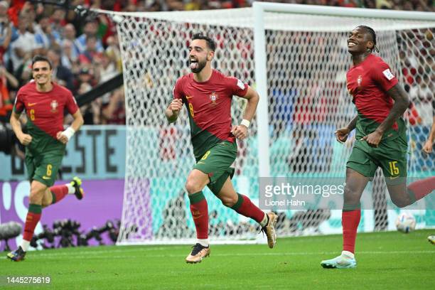 Portugal 2-0 Uruguay: Fernandes double secures last 16 place for A Selecao