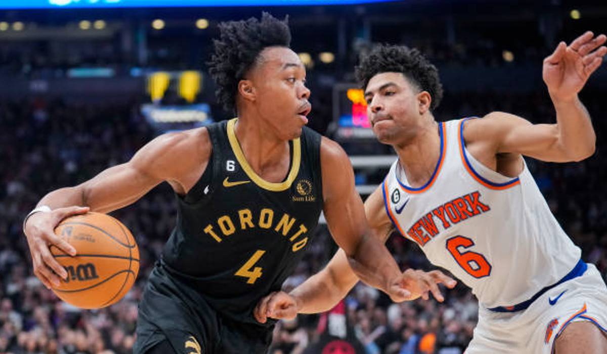 Summary and baskets of Toronto Raptors 123-121 New York Knicks in NBA