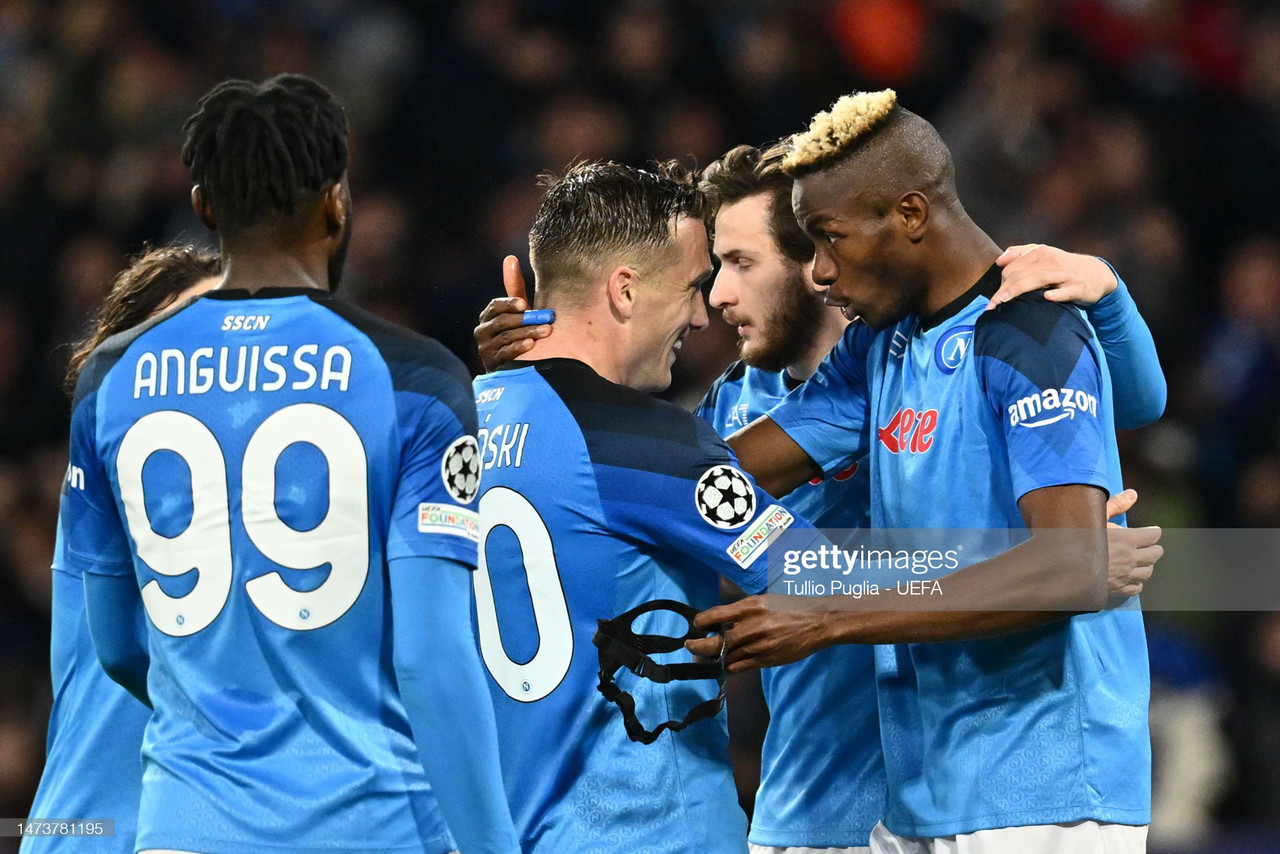 Napoli 3-0 Eintracht Frankfurt (5-0 agg): Napoli cruise past Frankfurt to reach quarter-finals for first time ever