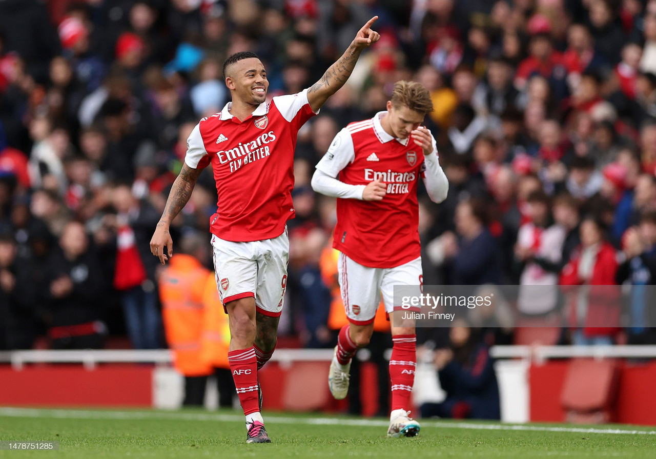 Arsenal 4-1 Leeds Gabriel Jesus double maintains Gunners title charge