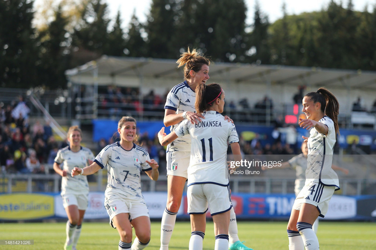 Fiorentina Femminile players celebrate after a goal during the News  Photo - Getty Images