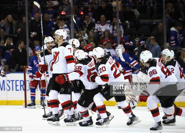 Hamilton scores 2 on power play, Devils win without Hughes