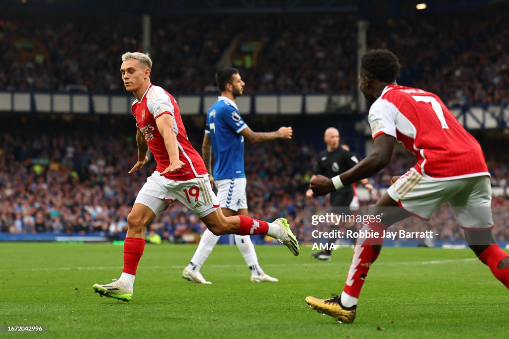 Everton 0-1 Arsenal: Trossard strikes to give Arsenal rare win away at Everton