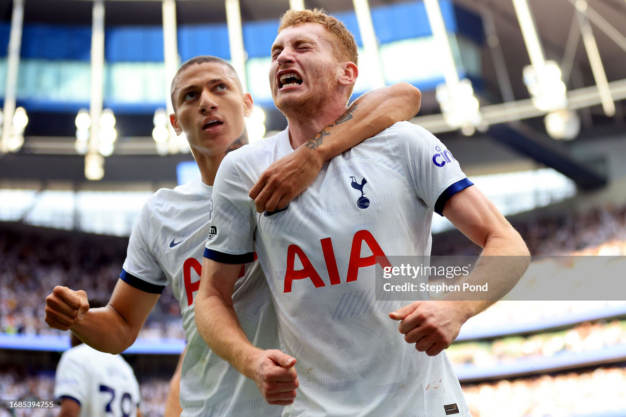 Dejan Kulusevski of Tottenham Hotspur scores the team's second goal News  Photo - Getty Images