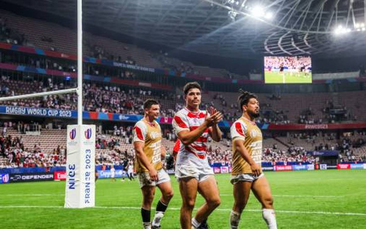 Highlights and tries of Japan 28-22 Samoa in Rugby World Cup