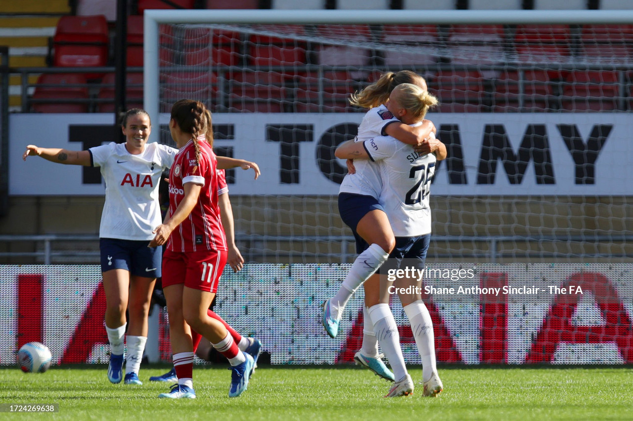 Tottenham off the mark after 3-1 win over WSL newcomers Bristol