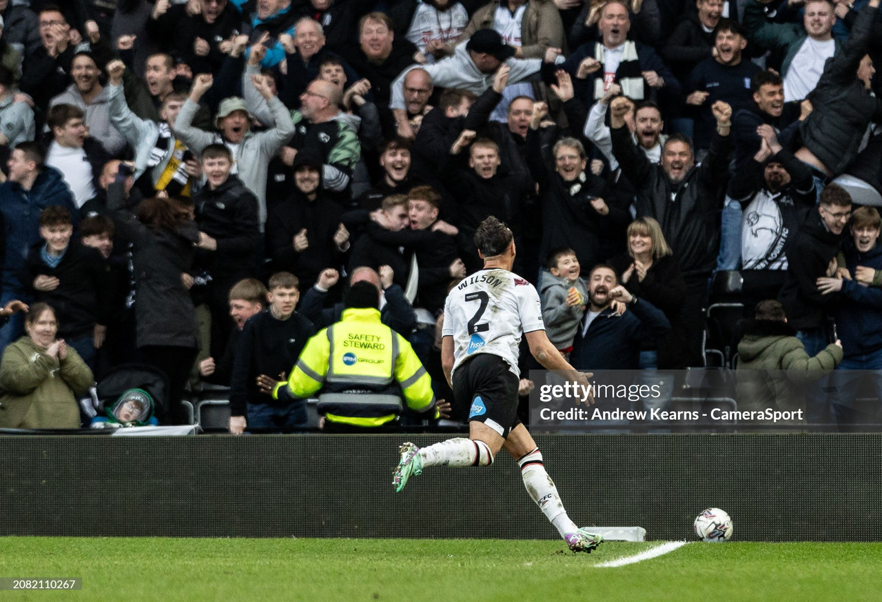 Derby County 1-0 Bolton Wanderers: Kane Wilson heads home to secure vital three points for the Rams