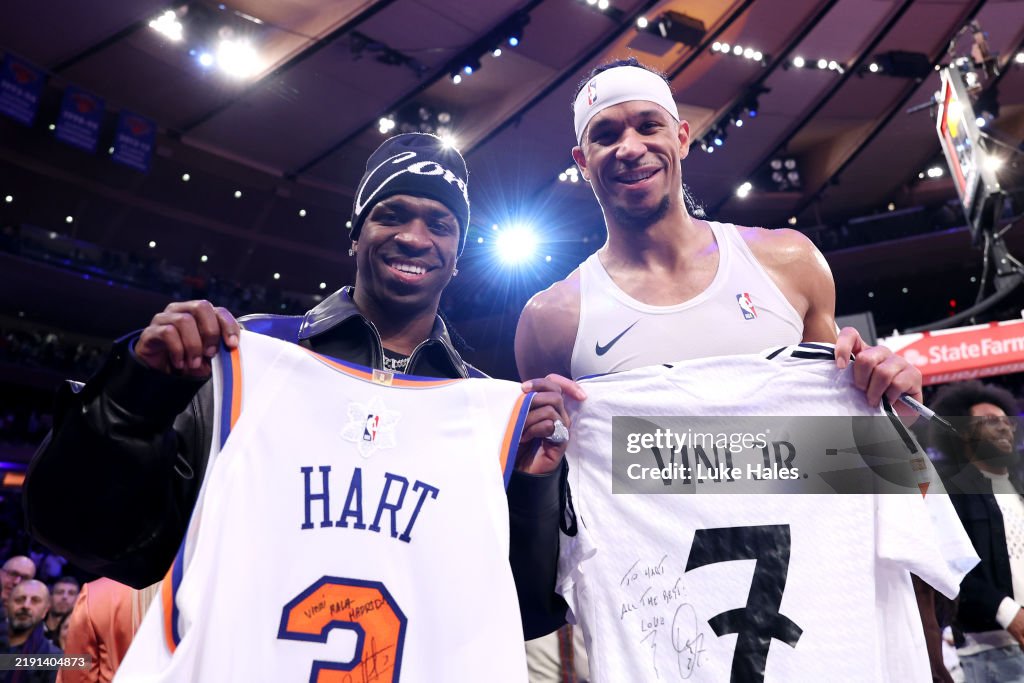 Global soccer superstars attend NBA Christmas Game in New York