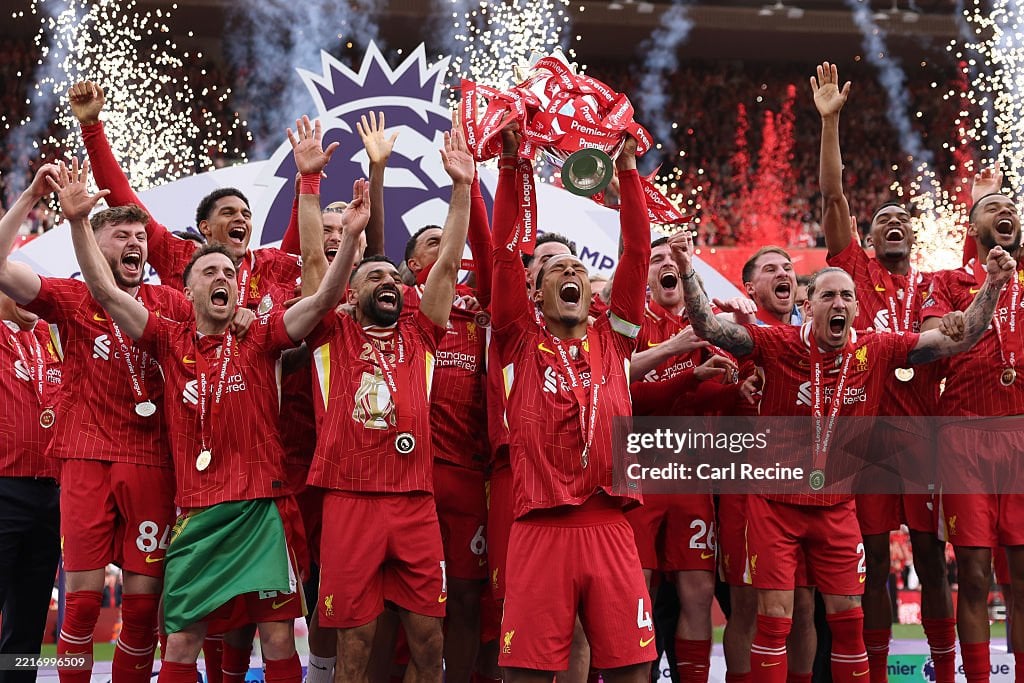 Liverpool lift Premier League trophy with style and grace of record-equalling champions