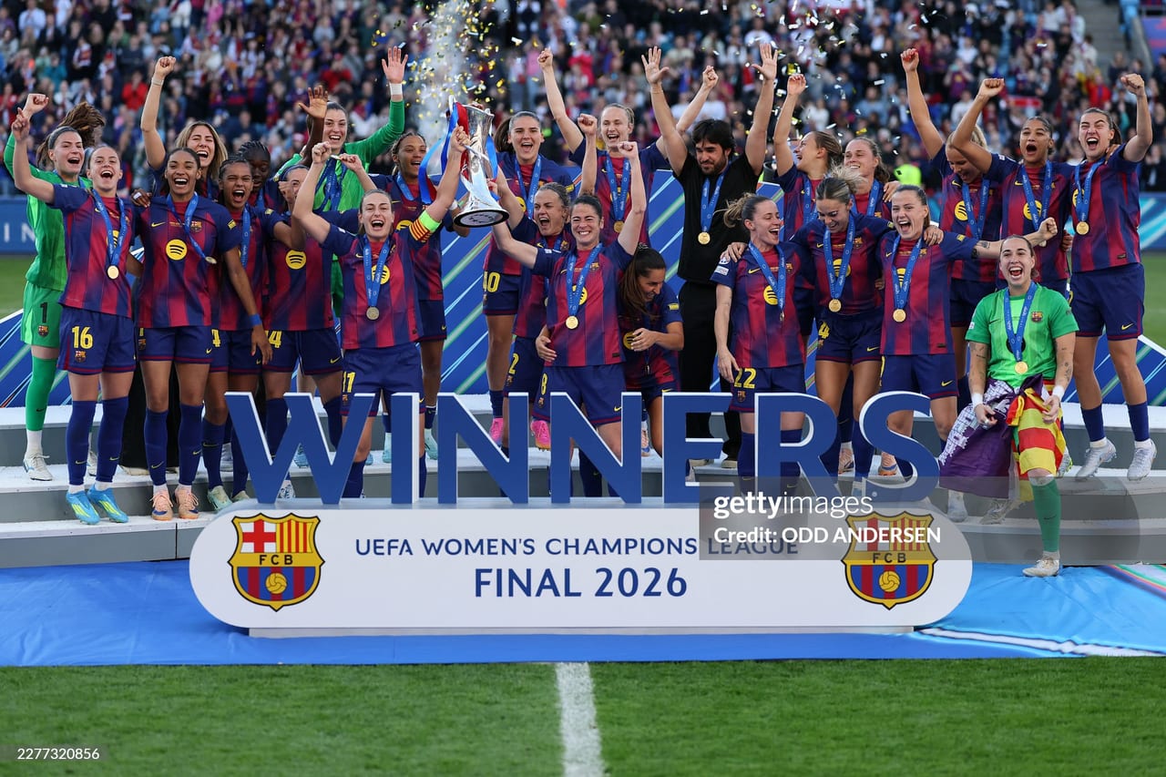 Barcelona 4-0 OL Lyonnes: Pajor and Paralluelo power Barca to fourth Champions League title