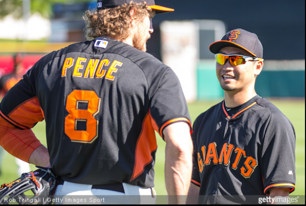 San Francisco Giants Come Back Late To Defeat Chicago Cubs 8-6 But Lose Hunter Pence