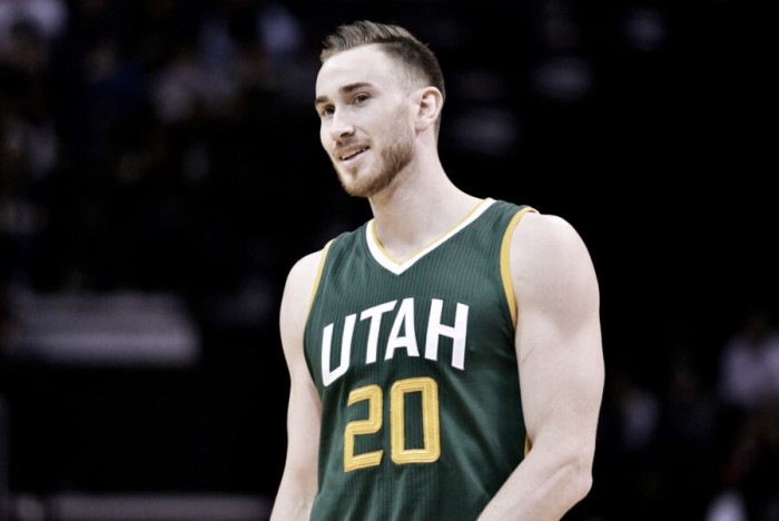 Gordon Hayward signs a four-year, $128 million contract with Boston Celtics