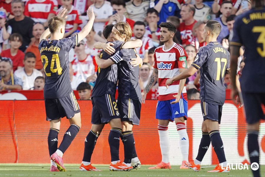 El Madrid golea en el funeral del Granada CF