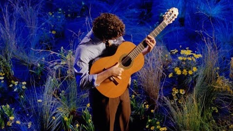 Una guitarrica suena "desde las alturas"