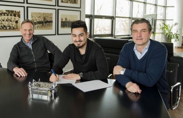 Gundogan signs on with Borussia Dortmund