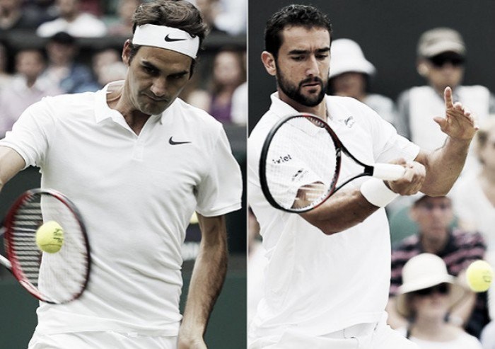 Resultado Roger Federer x Marin Cilic pela final de Wimbledon (3-0)