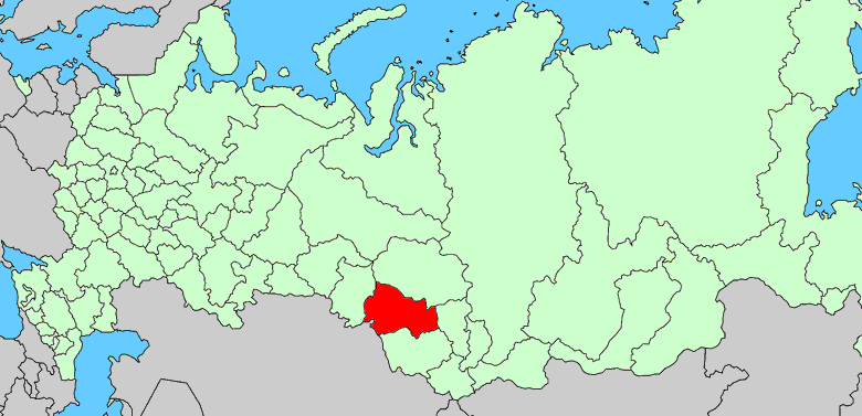 Localización de Novosibirsk en Rusia