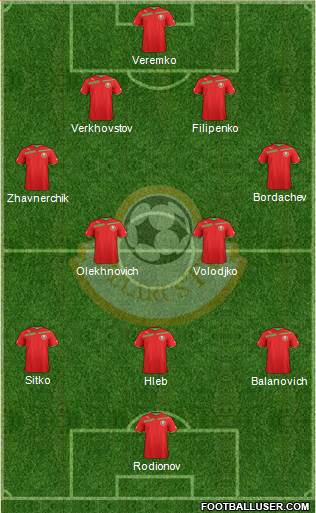 Belarus 4-2-3-1 football formation