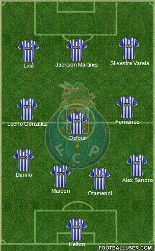 Futebol Clube do Porto - SAD 4-3-3 football formation