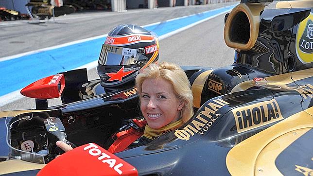 María en el Lotus Renault | Foto vía abc.es