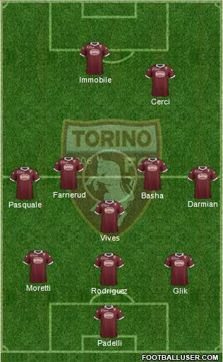 Torino 4-4-1-1 football formation