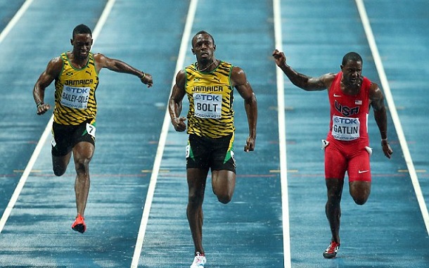 Usain Bolt, triple medallista de oro en Moscú