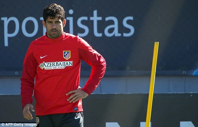 Diego Costa in training this week
