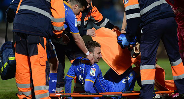 Alexis Ruano se lesionó en el partido ante el Celta. (Foto: www.marca.com)