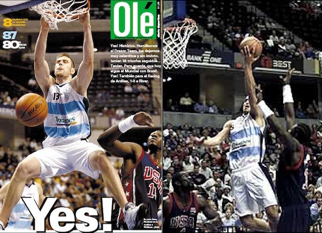 Los medios argentinos alucinaban con la victoria de su selección ante USA. Vía: basketplus.com