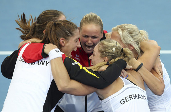 Alemania celebra su acceso a la final de la Copa Federacion / Tertius Pickard - AP