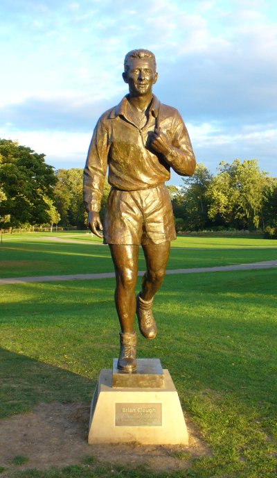 Clough's statue in Albert Park, Middlesbrough