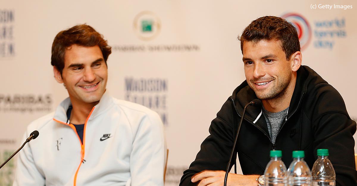 Roger y Grigor distendidos en conferencia de prensa.