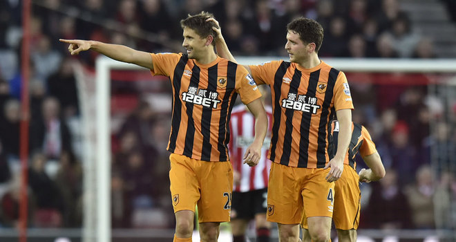 Ramirez celebrating scoring for Hull.