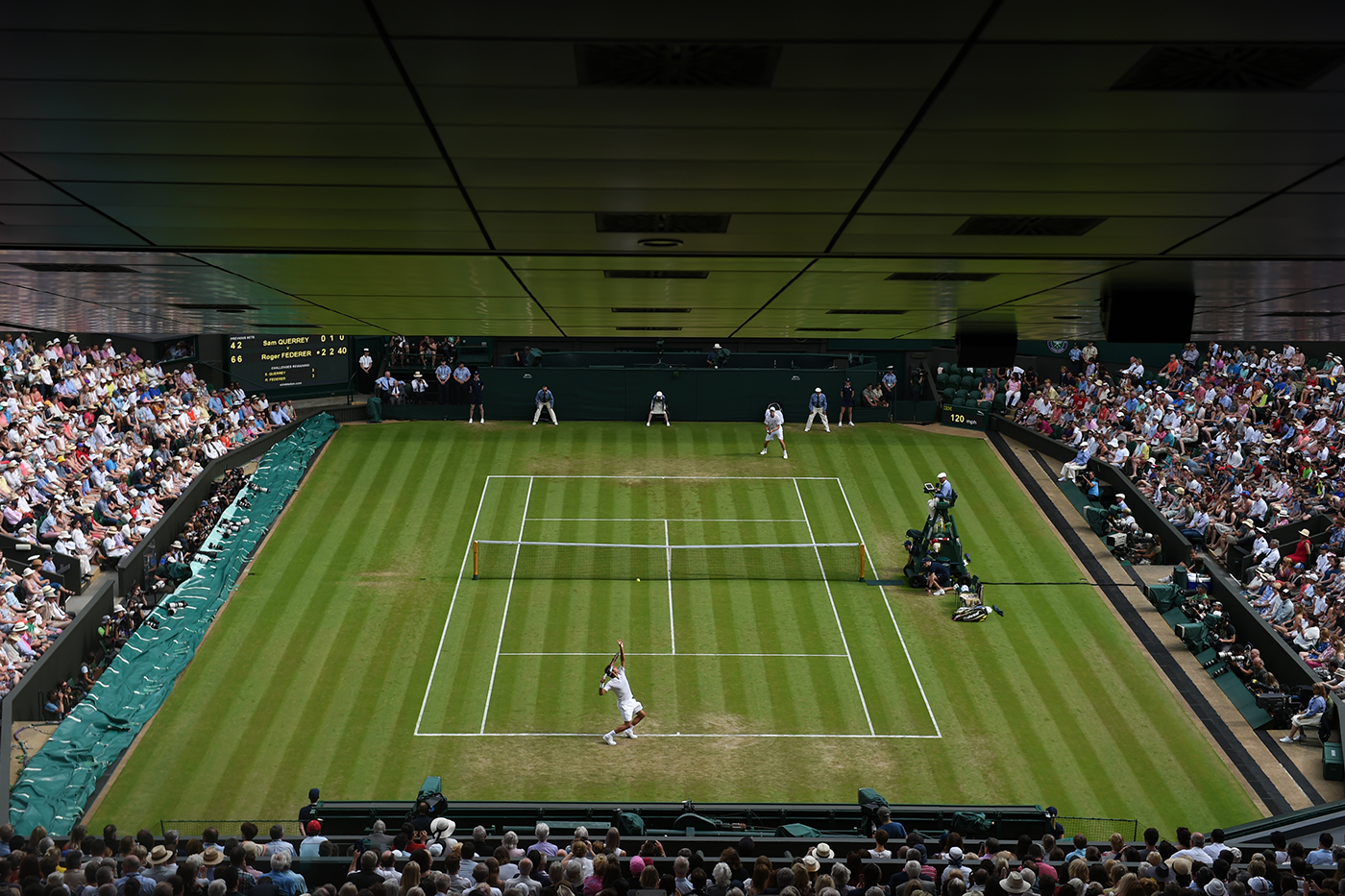 Roger Federer contra Sam Querrey en Wimbledon