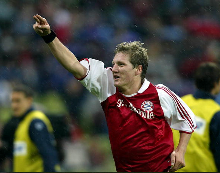 Schweinsteiger celebrating yet another goal.