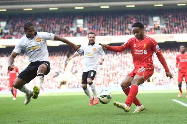 Sterling delivers a cross against Manchester United, a team he was linked with (photo: getty)
