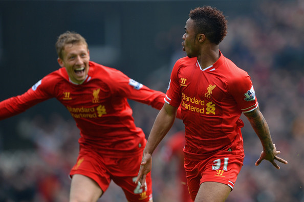 Sterling celebrates his winning goal against Norwich, in admittedly simpler times (photo: getty)