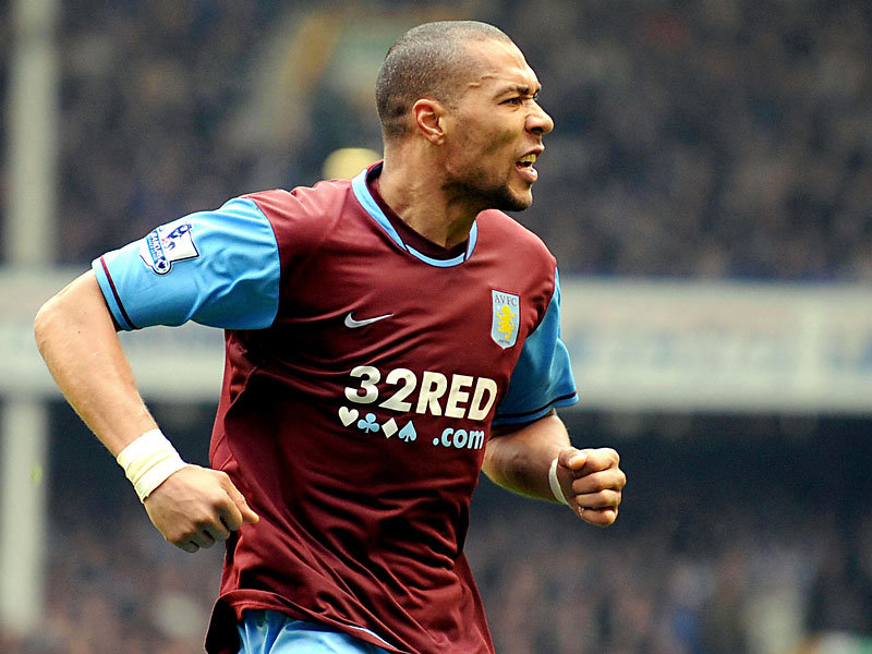 Carew celebrates a goal for Villa (photo: getty)