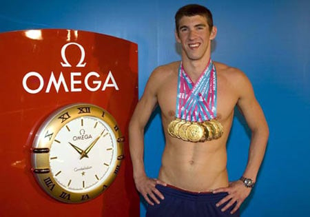 Phelps con sus ocho metales